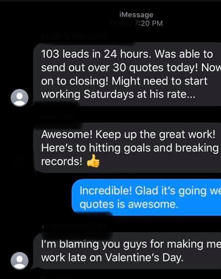 30 quotes on day one
